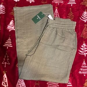 Halara Olive green wide leg slacks